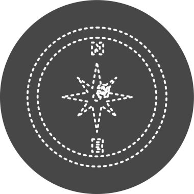 vector compass icon in trendy style
