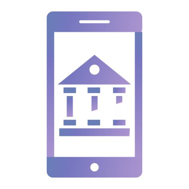 mobil bankacılık simgesi, vektör illüstrasyonu