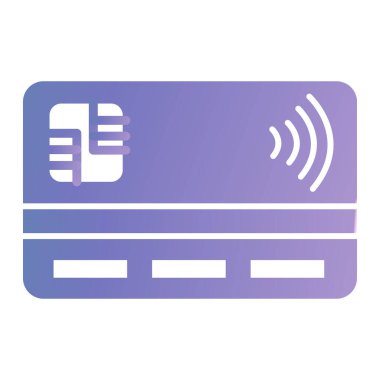 Kredi kartı vektör simgesi modern basit illüstrasyon