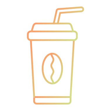 Bir bardak kahve içmenin vektör çizimi