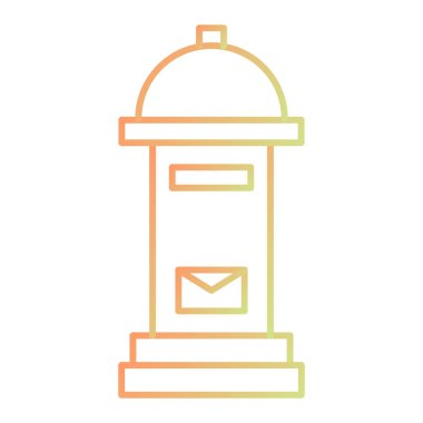 posta kutusu çizgisi simgesi, vektör illüstrasyonu