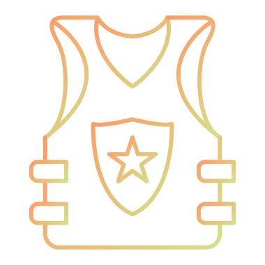shield vest icon vector illustration