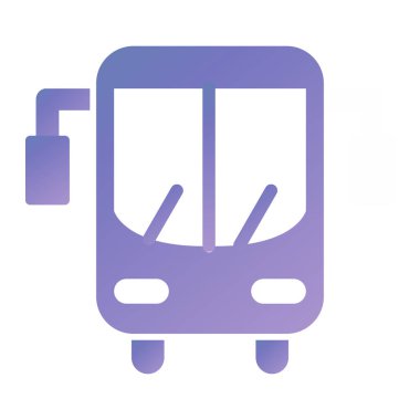 Otobüs. Web simgesi basit tasarım