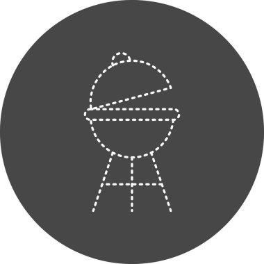 vector illustration of food and technology theme line icon