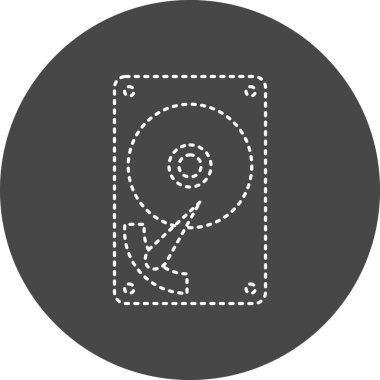hard disk icon. vector illustration. 