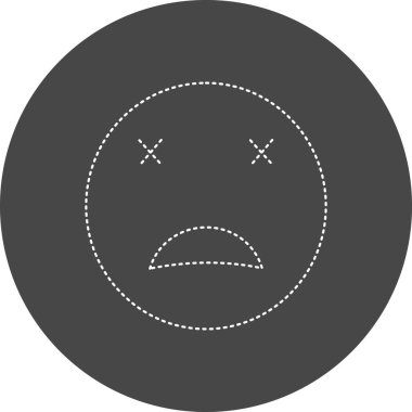 Üzgün bir yüzün vektör çizimi