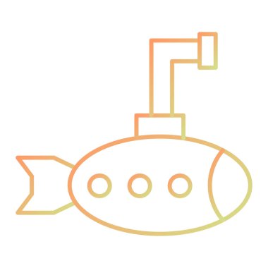 Denizaltı. Web simgesi basit illüstrasyon