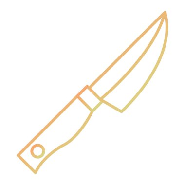 knife icon. outline illustration for web