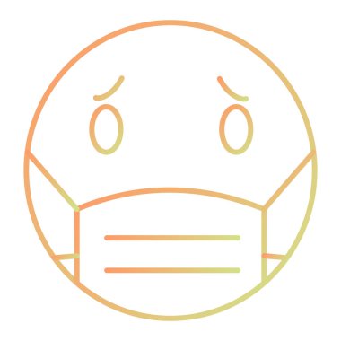 face mask icon. outline illustration of medical protective vector icons for web