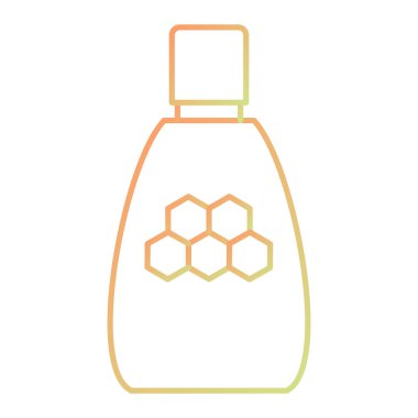 jar of honey icon. outline illustration of perfume 