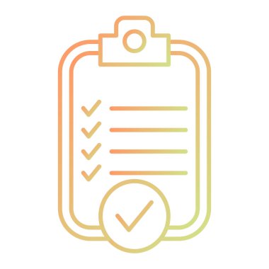 Kontrol listesi simgesi vektör illüstrasyonu