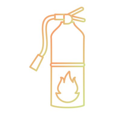 Yangın söndürme ikonu. Web için gaz hidrantı vektör simgelerinin özet çizimi