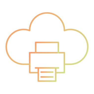 Bulut hesaplama teknolojisi ikon vektör çizimi tasarımı