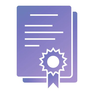 Sertifika. Web simgesi basit illüstrasyon