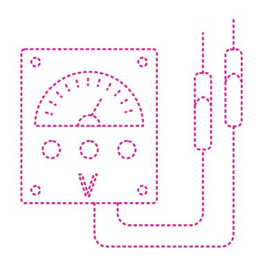 Bir neon simgesinin vektör illüstrasyonu