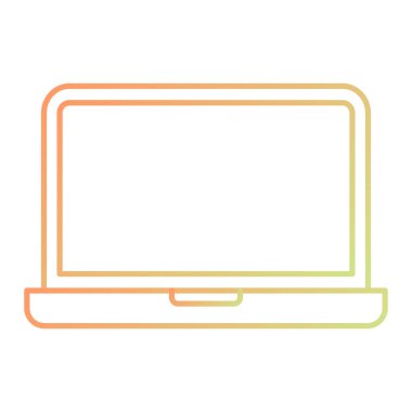 dizüstü bilgisayar simgesi. düz dizayn biçimi 10