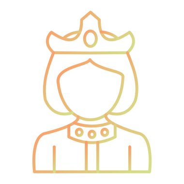 Şapka ikonlu kadın. Kadın avatar karakter vektör illüstrasyonunu özetle. beyaz arkaplanda izole