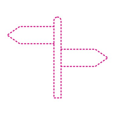 signpost icon. thin line illustration. isolated vector sign symbol