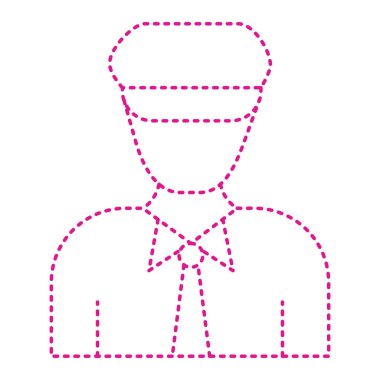 police officer icon. thin line illustration. isolated-vector