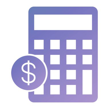 calculator with dollar icon. vector illustration