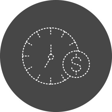 vector illustration of Time Is Money icon