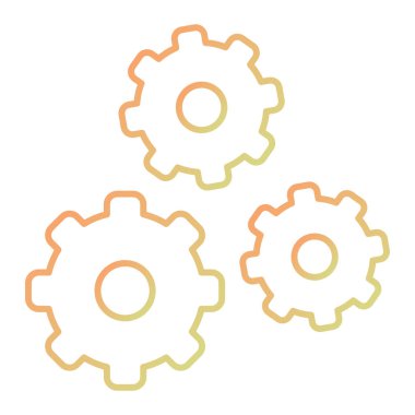 gear wheels icon. flat illustration of cogwheel gears vector icons for web