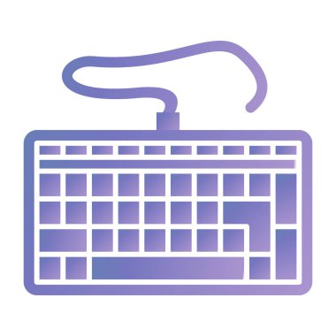 computer keyboard icon. simple illustration of cleaning equipment vector symbol for web