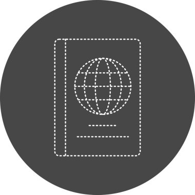 Pasaport. Web simgesi basit illüstrasyon