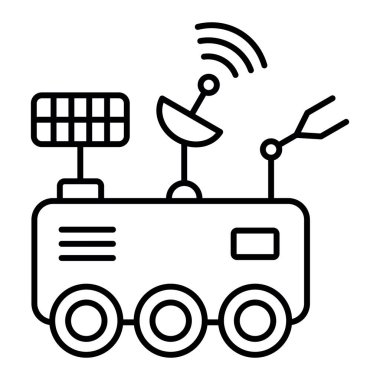 Uydu vektör satırı simgesi
