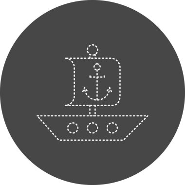 Bir bayrak simgesinin vektör illüstrasyonu