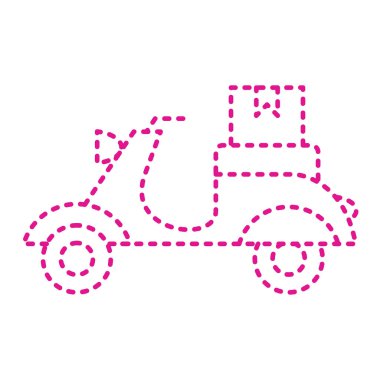 scooter icon. colorful illustration of motorcycle vector icons for web