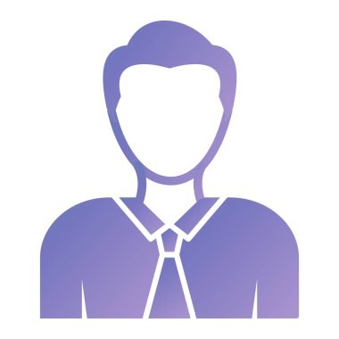 man avatar icon. simple illustration of businessman vector web button.
