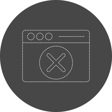 İptal edilmiş bir simgenin vektör illüstrasyonu