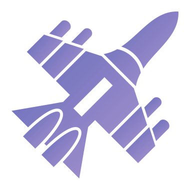 space rocket icon. simple illustration of satellite vector symbol.