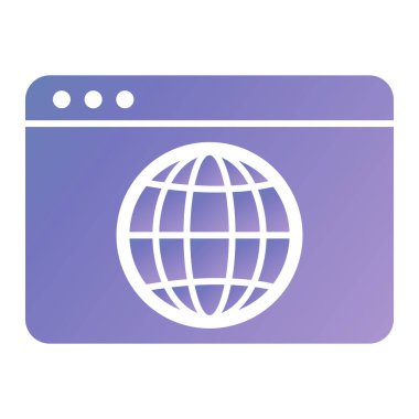 browser web icon. simple illustration