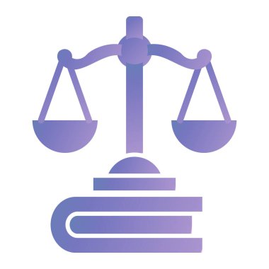 Adalet, hukuk ve denge terazileri, vektör illüstrasyonu