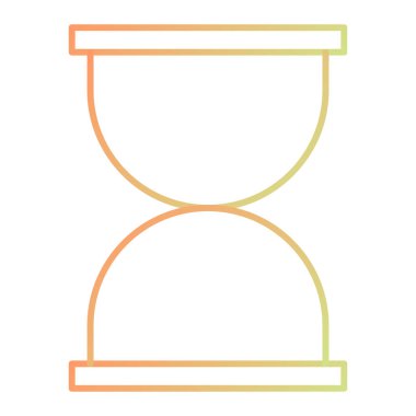 Kum saati ikon vektörü. İnce çizgi işareti. İzole edilmiş kontür sembolü gösterimi