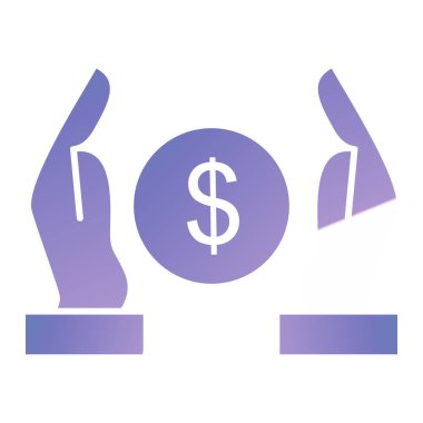 Dolar işareti simgesi, vektör çizimi