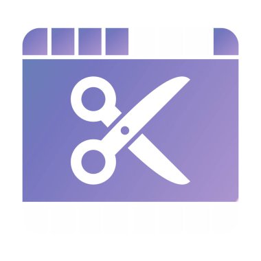 makas simgesi vektör illüstrasyonu