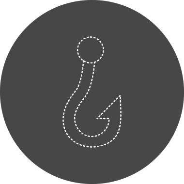 Balık oltası. Basit resimleme 