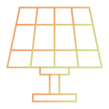 Güneş paneli simgesi. vektör illüstrasyonu