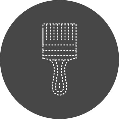 Fırça Vektörü Kabartma Simgesi Tasarımı 