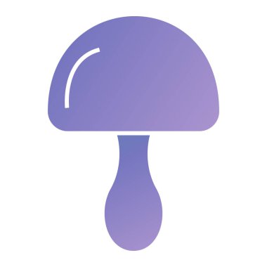 Mantar. Web simgesi basit illüstrasyon