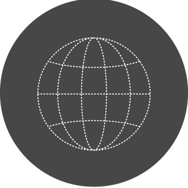 Küre. Web simgesi basit illüstrasyon