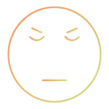 face emoticon icon. outline illustration of eyes vector icons