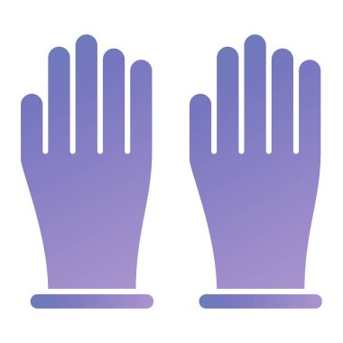 Eldiven simgesi vektör illüstrasyonu