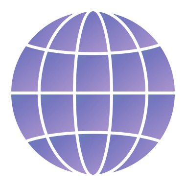 vector illustration of single isolated purple sphere icon