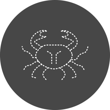 Yengeç ağı simgesi. Vektör illüstrasyonu