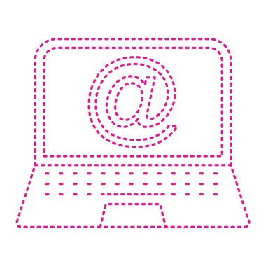 laptop with email symbol vector illustration design