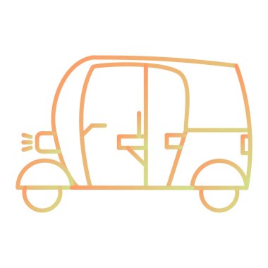 car transport icon. outline illustration of old bus vector icons for web
